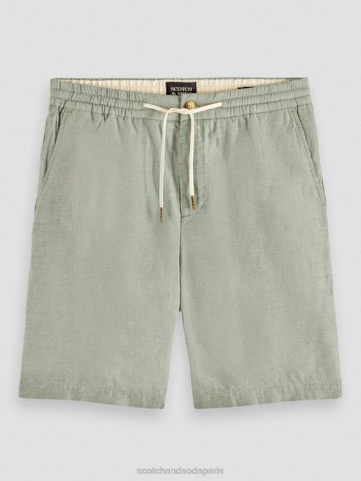 Scotch & Soda Hommes le bermuda en lin mélangé préféré armée vêtements 4HB4600