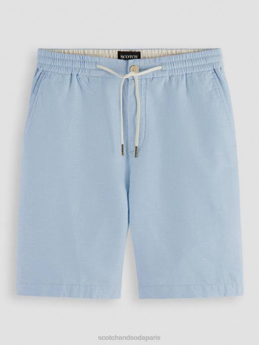 Scotch & Soda Hommes le bermuda en lin mélangé préféré ciel vêtements 4HB4603