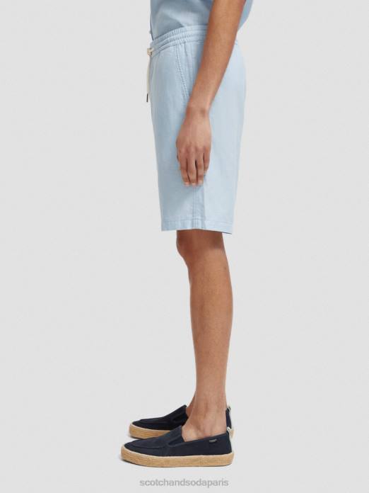 Scotch & Soda Hommes le bermuda en lin mélangé préféré ciel vêtements 4HB4603