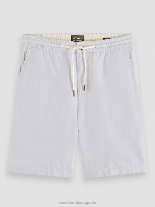 Scotch & Soda Hommes le bermuda en lin mélangé préféré gris clair vêtements 4HB4599