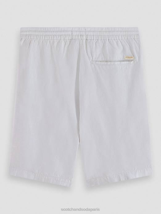 Scotch & Soda Hommes le bermuda en lin mélangé préféré gris clair vêtements 4HB4599
