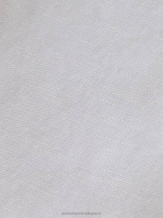 Scotch & Soda Hommes le bermuda en lin mélangé préféré gris clair vêtements 4HB4599