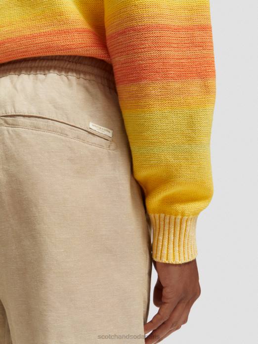 Scotch & Soda Hommes le bermuda en lin mélangé préféré sable vêtements 4HB4606