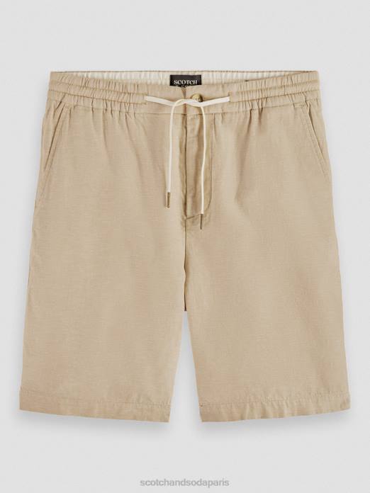 Scotch & Soda Hommes le bermuda en lin mélangé préféré sable vêtements 4HB4606