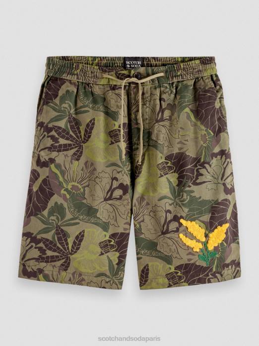 Scotch & Soda Hommes le bermuda imprimé préféré camouflage floral vêtements 4HB4610