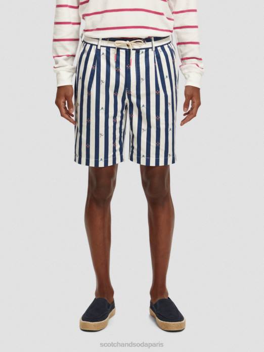Scotch & Soda Hommes le bermuda rayé blake mini-tennis vêtements 4HB4612