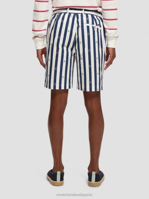 Scotch & Soda Hommes le bermuda rayé blake mini-tennis vêtements 4HB4612