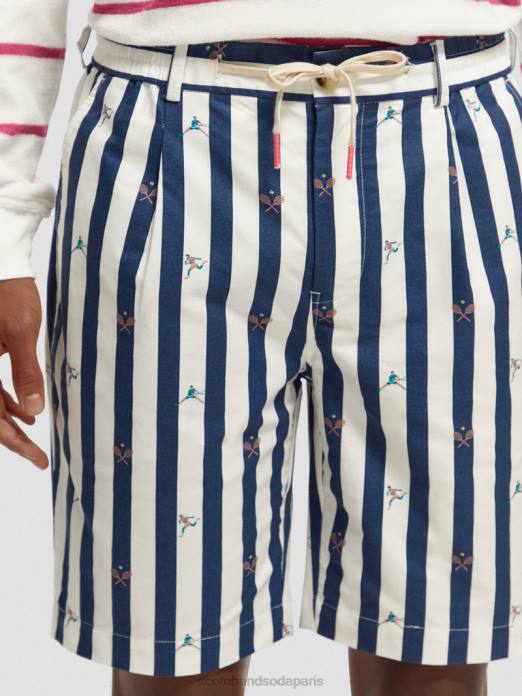 Scotch & Soda Hommes le bermuda rayé blake mini-tennis vêtements 4HB4612