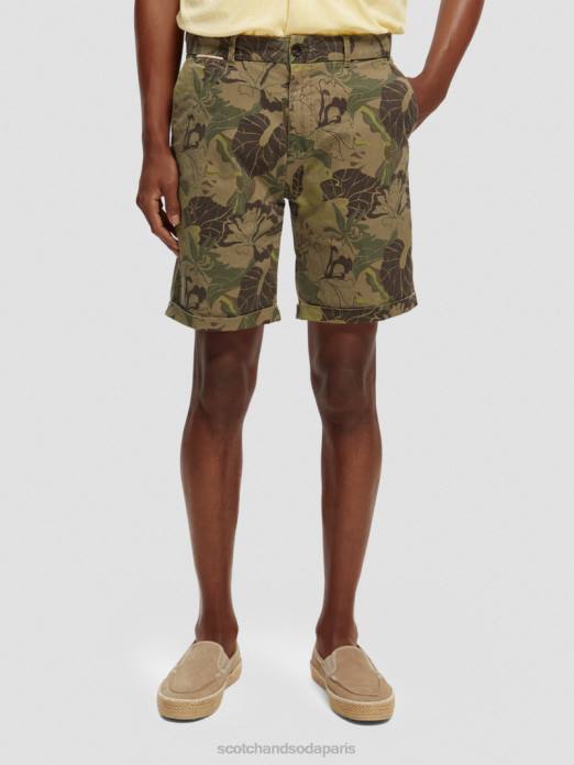 Scotch & Soda Hommes le short chino imprimé Stuart camouflage floral vêtements 4HB4622