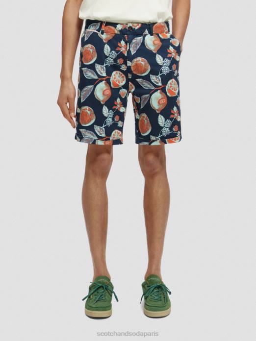 Scotch & Soda Hommes le short chino imprimé Stuart fruits de la marine aop vêtements 4HB4624