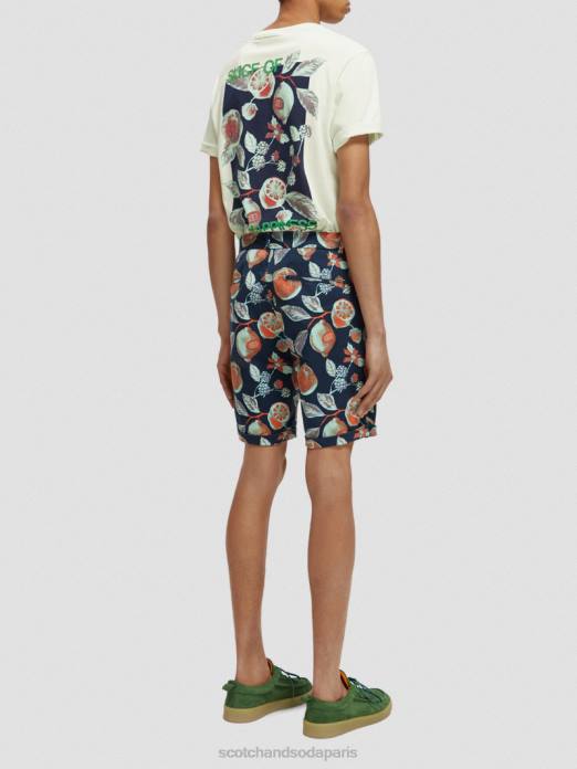 Scotch & Soda Hommes le short chino imprimé Stuart fruits de la marine aop vêtements 4HB4624