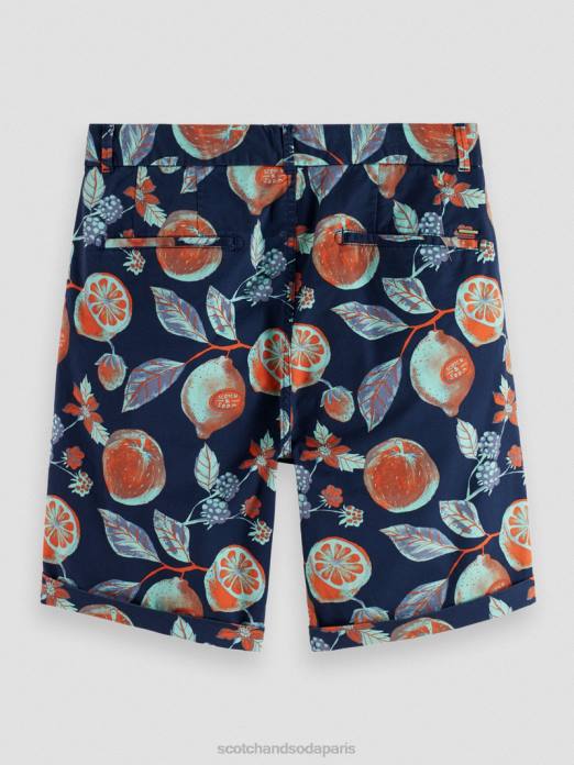 Scotch & Soda Hommes le short chino imprimé Stuart fruits de la marine aop vêtements 4HB4624