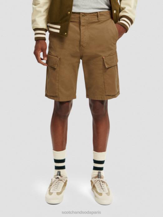 Scotch & Soda Hommes short cargo coupe décontractée kaki vêtements 4HB4619