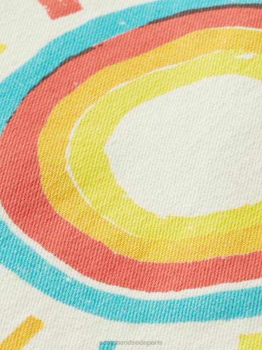 Scotch & Soda Hommes short en sergé de coton biologique imprimé broderie jaune vêtements 4HB4627