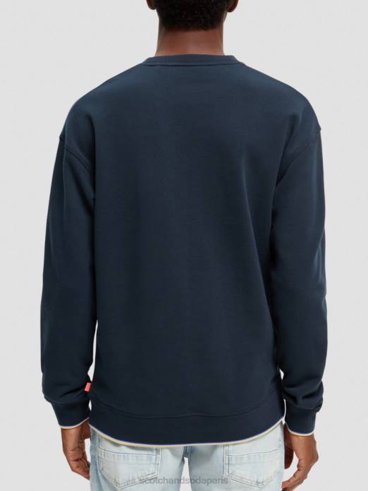 Scotch & Soda Hommes sweat ample à motif floral biologique nuit vêtements 4HB4504