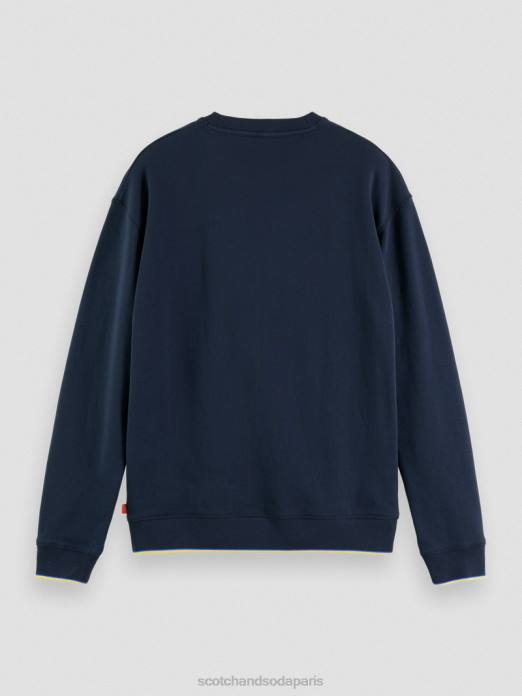 Scotch & Soda Hommes sweat ample à motif floral biologique nuit vêtements 4HB4504