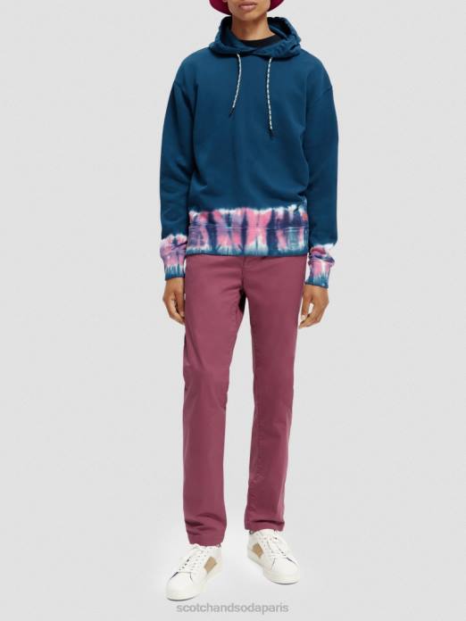 Scotch & Soda Hommes sweat à capuche en coton biologique tie-dye combiner un vêtements 4HB4549