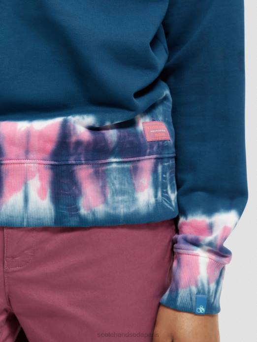 Scotch & Soda Hommes sweat à capuche en coton biologique tie-dye combiner un vêtements 4HB4549