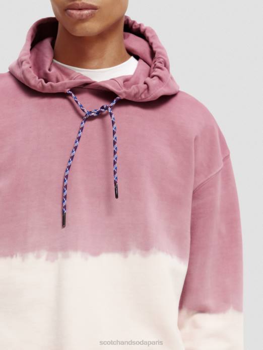 Scotch & Soda Hommes sweat à capuche en coton biologique tie-dye combo d vêtements 4HB4550