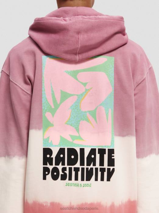 Scotch & Soda Hommes sweat à capuche en coton biologique tie-dye combo d vêtements 4HB4550