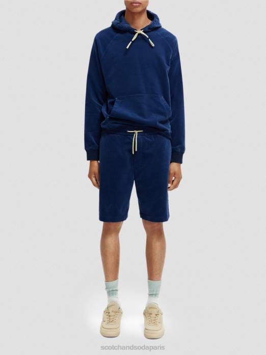 Scotch & Soda Hommes sweat à capuche en velours côtelé de coton biologique Marin vêtements 4HB4511