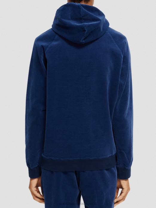 Scotch & Soda Hommes sweat à capuche en velours côtelé de coton biologique Marin vêtements 4HB4511