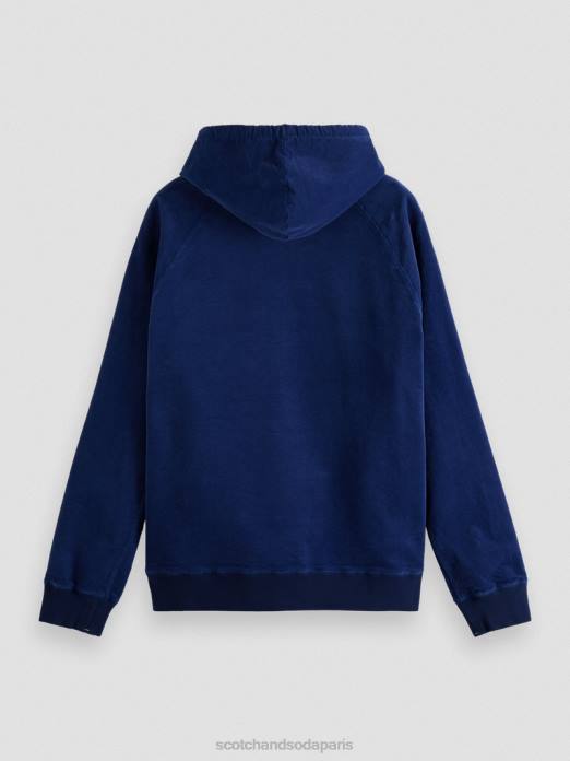 Scotch & Soda Hommes sweat à capuche en velours côtelé de coton biologique Marin vêtements 4HB4511