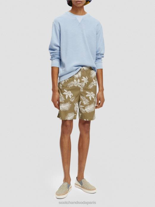 Scotch & Soda Hommes sweat-shirt à col rond teint en pièce mer bleue vêtements 4HB4538