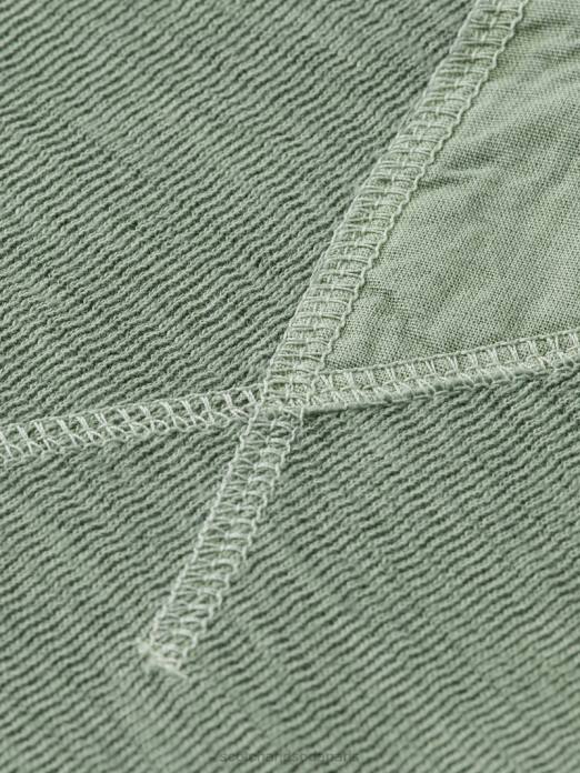 Scotch & Soda Hommes sweat-shirt structuré teint en pièce kaki vêtements 4HB4516