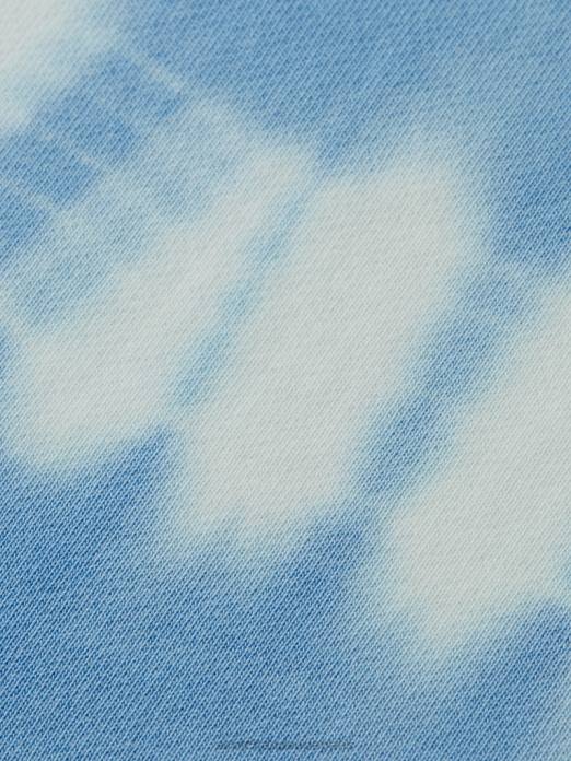 Scotch & Soda Hommes sweat-shirt tie-dye coupe décontractée ciel vêtements 4HB4546