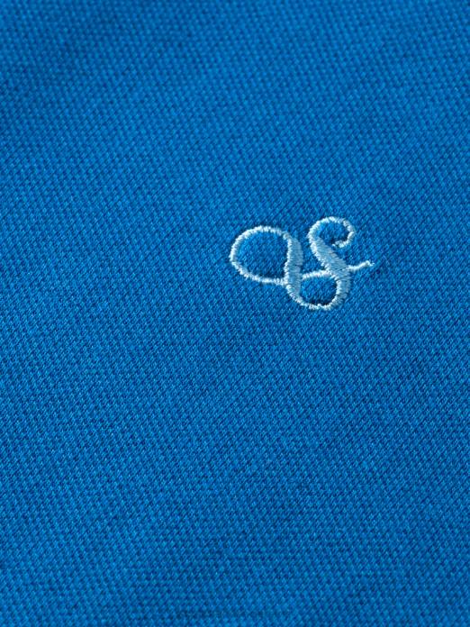 Scotch & Soda Hommes polo en coton biologique à liseré Bleu Riviera vêtements 4HB4451
