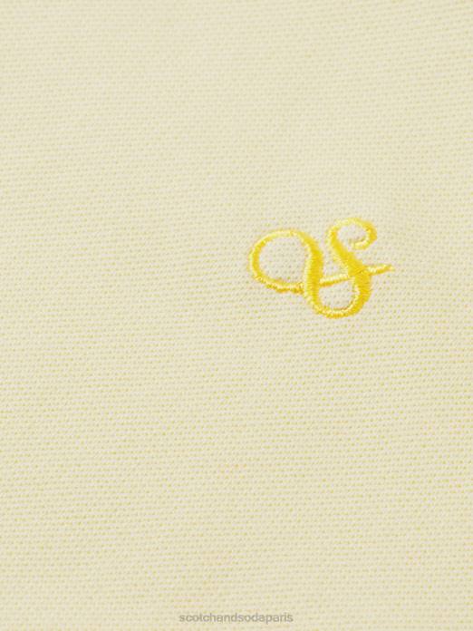 Scotch & Soda Hommes polo en coton biologique à liseré banane vêtements 4HB4449