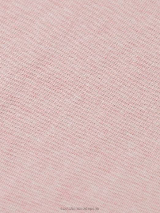 Scotch & Soda Hommes polo en coton biologique mélange de flamants roses vêtements 4HB4471