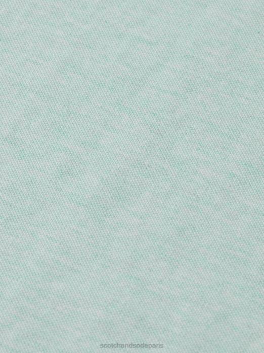 Scotch & Soda Hommes polo en coton biologique mélange de menthe vêtements 4HB4472