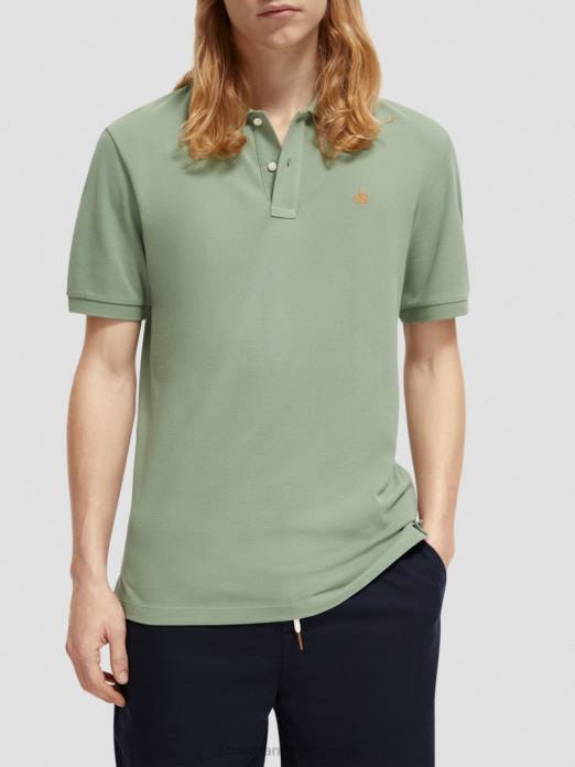 Scotch & Soda Hommes polo piqué en coton biologique armée vêtements 4HB4464