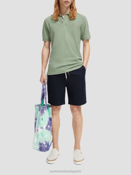 Scotch & Soda Hommes polo piqué en coton biologique armée vêtements 4HB4464