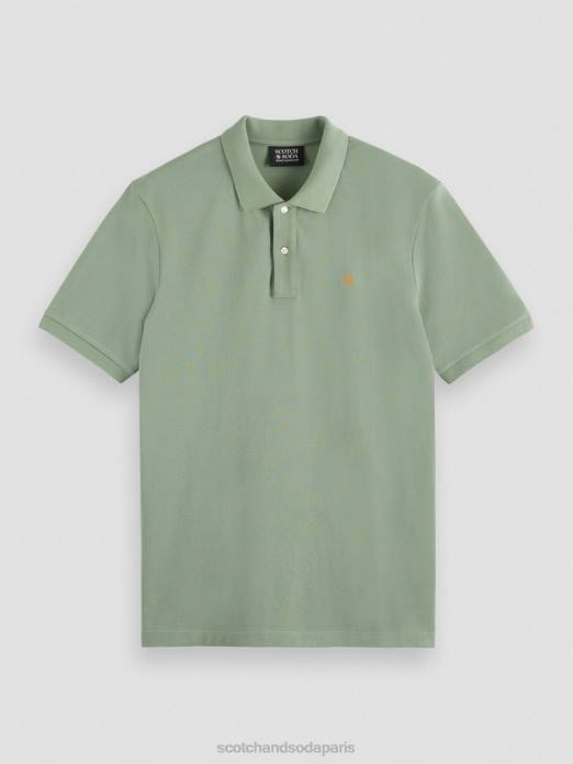 Scotch & Soda Hommes polo piqué en coton biologique armée vêtements 4HB4464
