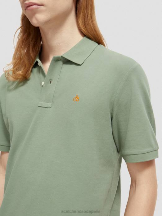 Scotch & Soda Hommes polo piqué en coton biologique armée vêtements 4HB4464