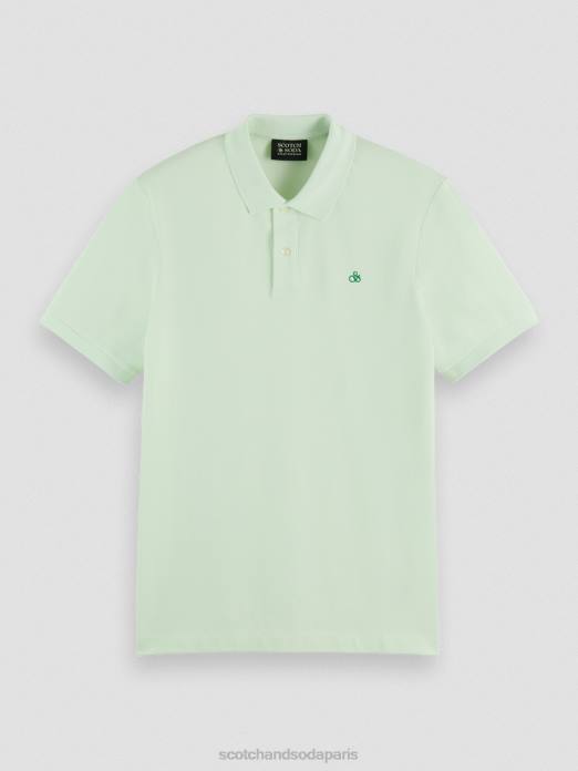 Scotch & Soda Hommes polo piqué en coton biologique menthe vêtements 4HB4462