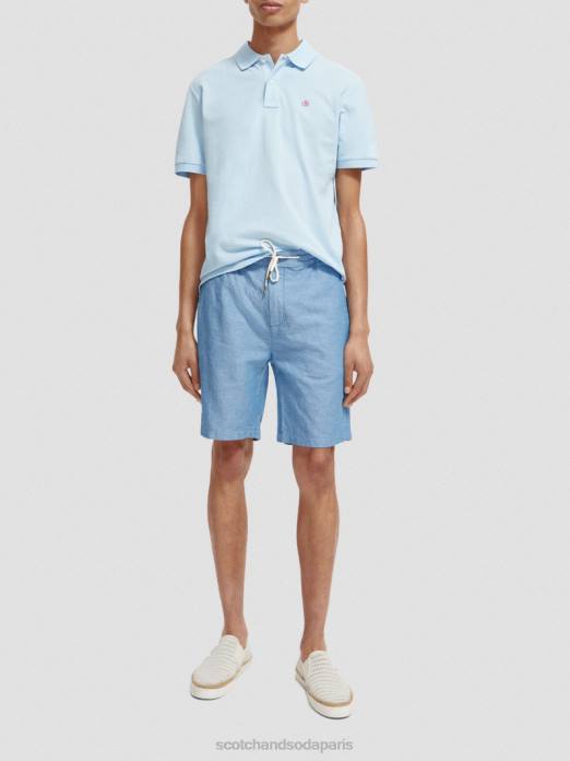 Scotch & Soda Hommes polo piqué en coton biologique mer bleue vêtements 4HB4467
