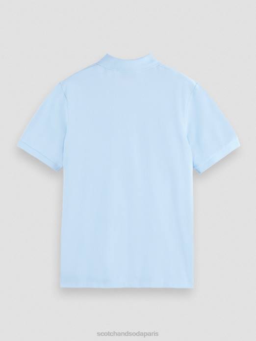 Scotch & Soda Hommes polo piqué en coton biologique mer bleue vêtements 4HB4467