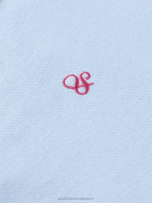Scotch & Soda Hommes polo piqué en coton biologique mer bleue vêtements 4HB4467