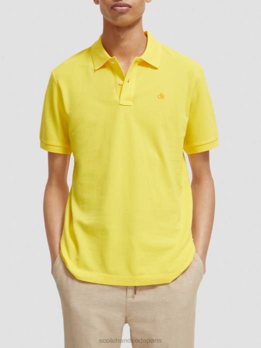 Scotch & Soda Hommes polo piqué en coton biologique soleil vêtements 4HB4466