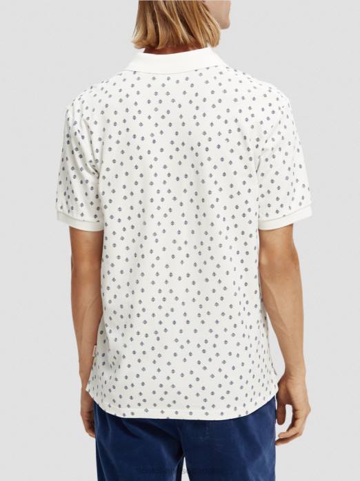Scotch & Soda Hommes polo piqué imprimé en coton biologique combo e vêtements 4HB4397