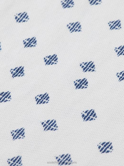 Scotch & Soda Hommes polo piqué imprimé en coton biologique combo e vêtements 4HB4397