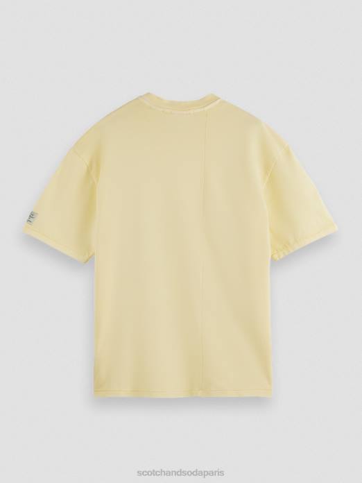 Scotch & Soda Hommes t-shirt ample teint en pièce avec poches banane vêtements 4HB4407