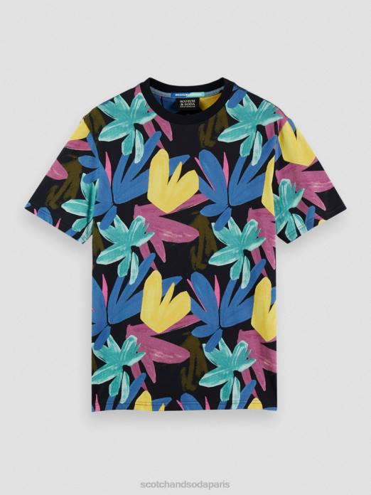 Scotch & Soda Hommes t-shirt biologique imprimé coupe classique combiner un vêtements 4HB4364