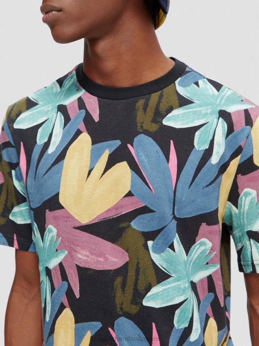 Scotch & Soda Hommes t-shirt biologique imprimé coupe classique combiner un vêtements 4HB4364