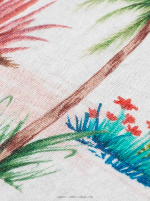 Scotch & Soda Hommes t-shirt biologique imprimé coupe classique combo e vêtements 4HB4363