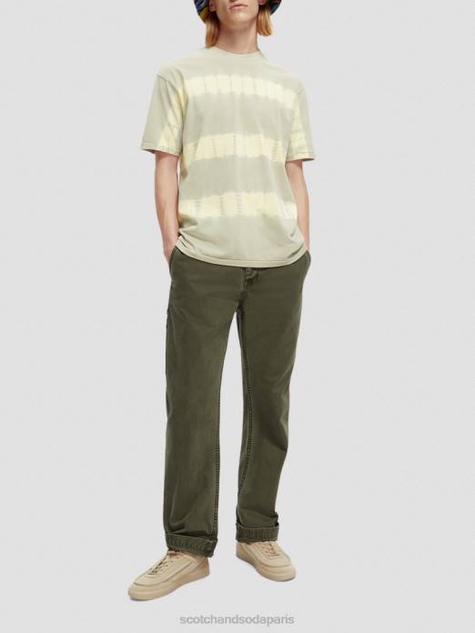 Scotch & Soda Hommes t-shirt biologique tie-dye coupe décontractée grès vêtements 4HB4389